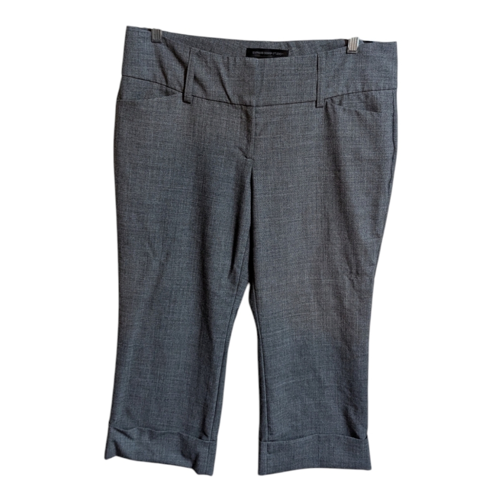 Express design studio Womens Cropped Pants size 12 gray w-492
